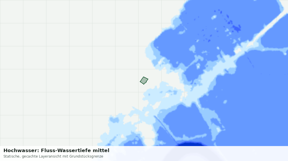 Statische Kartenansicht: Hochwasser: Fluss-Wassertiefe mittel