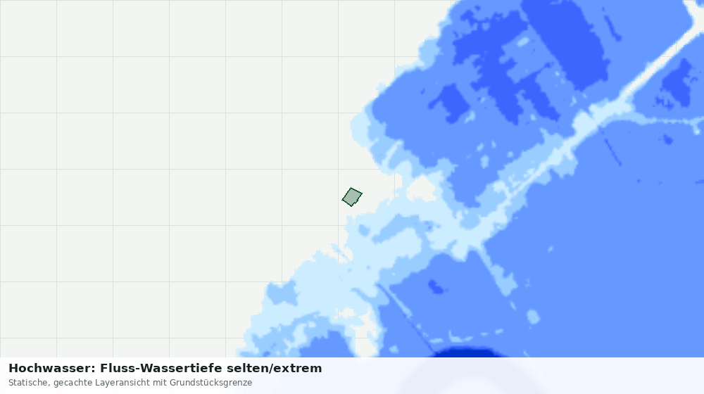 Statische Kartenansicht: Hochwasser: Fluss-Wassertiefe selten/extrem
