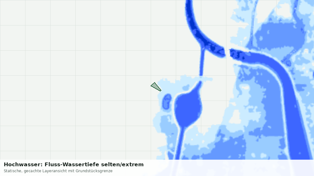 Statische Kartenansicht: Hochwasser: Fluss-Wassertiefe selten/extrem