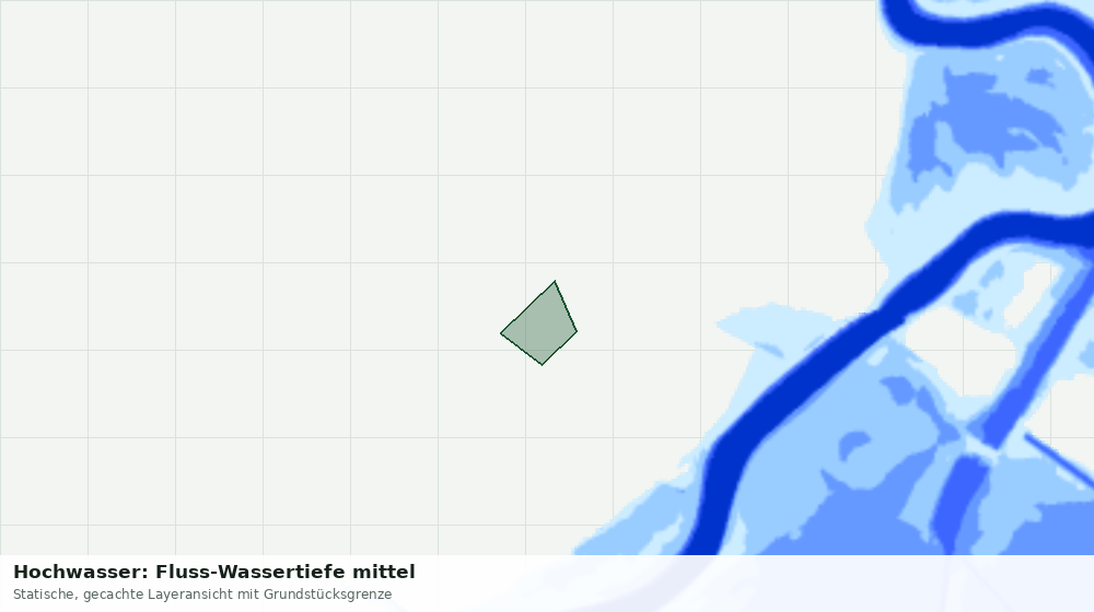 Statische Kartenansicht: Hochwasser: Fluss-Wassertiefe mittel