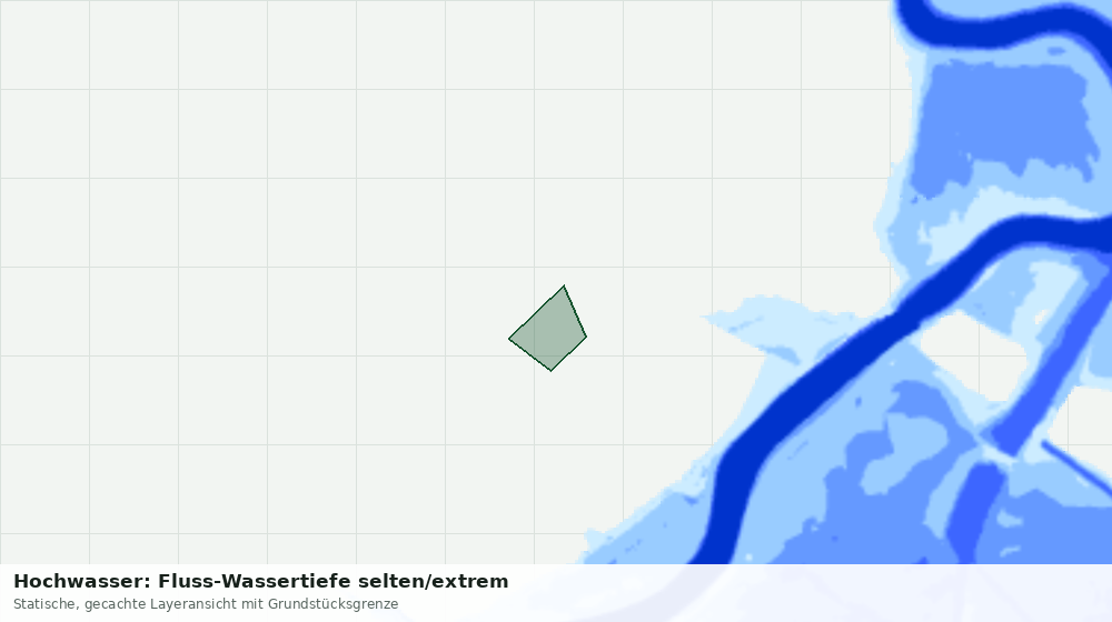 Statische Kartenansicht: Hochwasser: Fluss-Wassertiefe selten/extrem