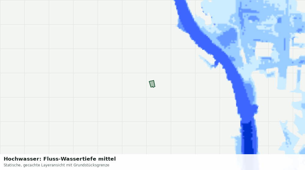 Statische Kartenansicht: Hochwasser: Fluss-Wassertiefe mittel