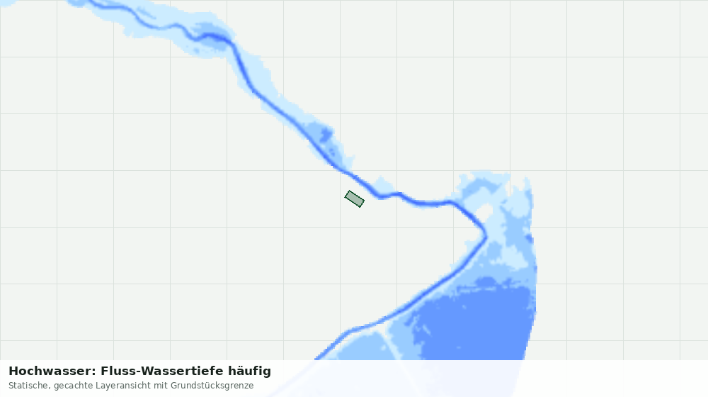 Statische Kartenansicht: Hochwasser: Fluss-Wassertiefe häufig