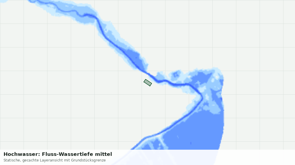 Statische Kartenansicht: Hochwasser: Fluss-Wassertiefe mittel