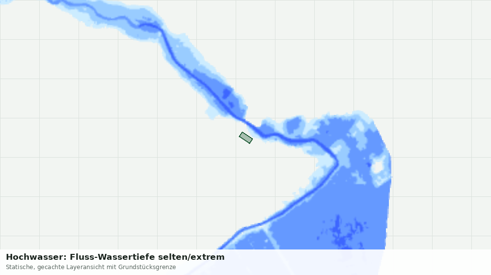 Statische Kartenansicht: Hochwasser: Fluss-Wassertiefe selten/extrem