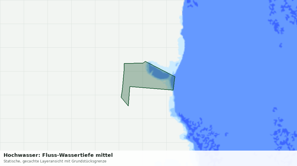 Statische Kartenansicht: Hochwasser: Fluss-Wassertiefe mittel