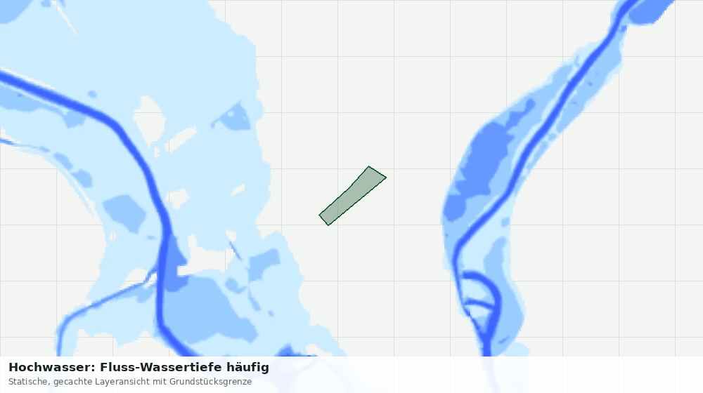 Statische Kartenansicht: Hochwasser: Fluss-Wassertiefe häufig
