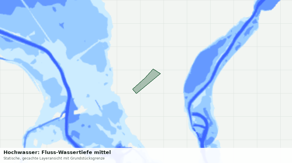 Statische Kartenansicht: Hochwasser: Fluss-Wassertiefe mittel