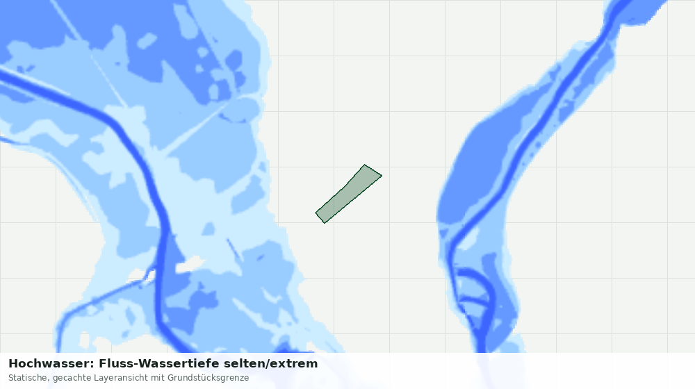 Statische Kartenansicht: Hochwasser: Fluss-Wassertiefe selten/extrem