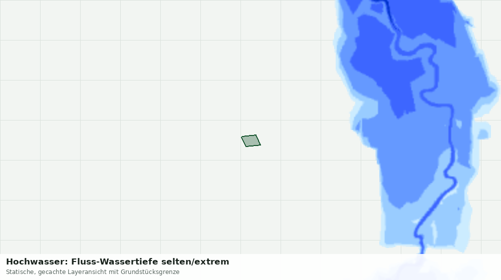 Statische Kartenansicht: Hochwasser: Fluss-Wassertiefe selten/extrem