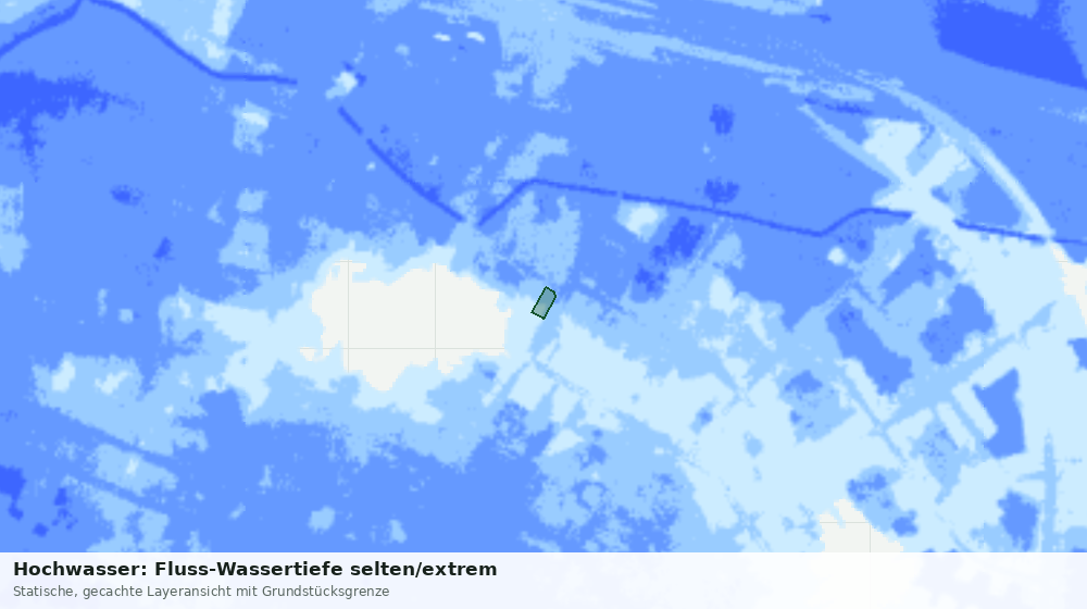 Statische Kartenansicht: Hochwasser: Fluss-Wassertiefe selten/extrem