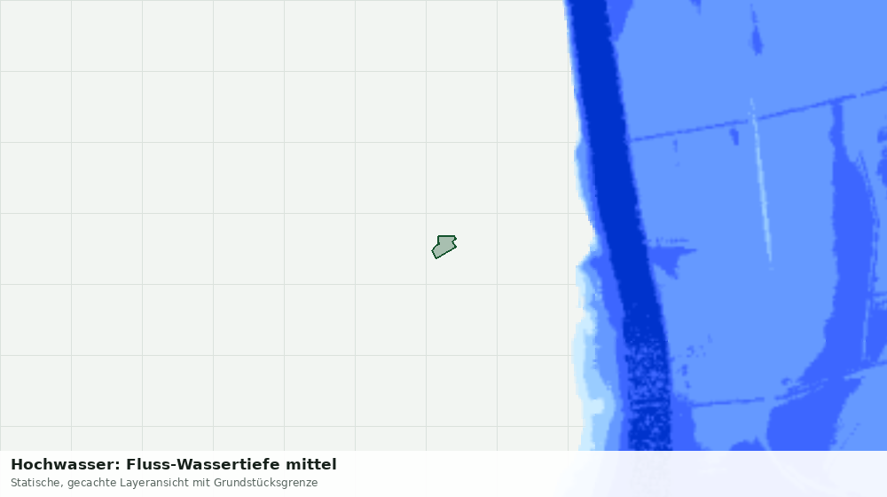Statische Kartenansicht: Hochwasser: Fluss-Wassertiefe mittel