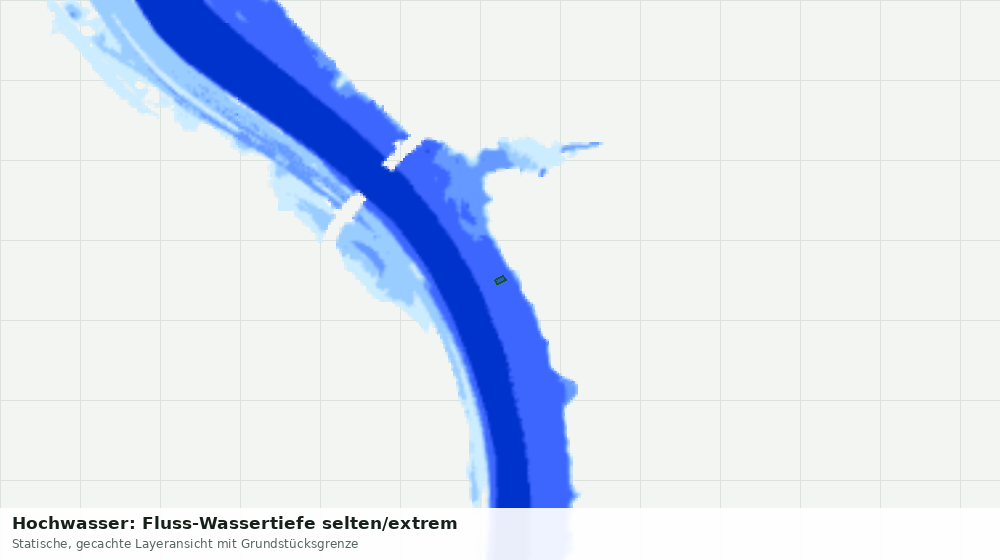 Statische Kartenansicht: Hochwasser: Fluss-Wassertiefe selten/extrem