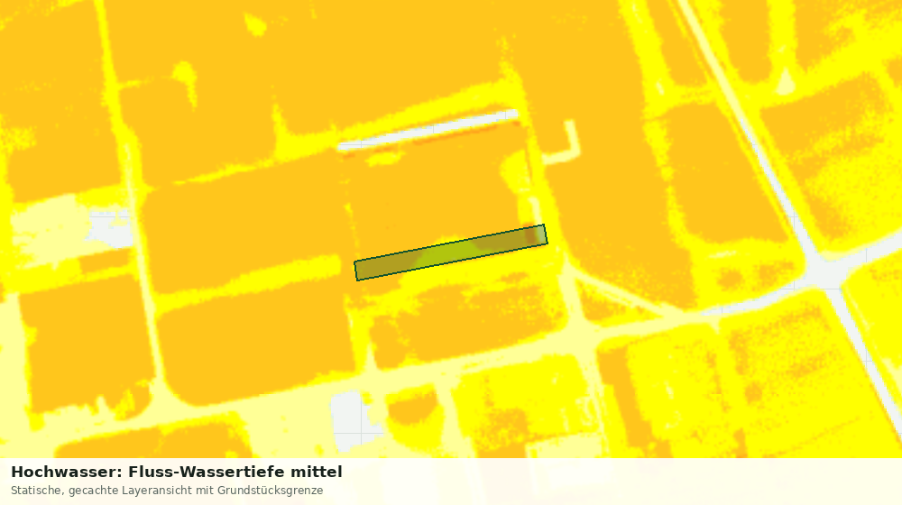 Statische Kartenansicht: Hochwasser: Fluss-Wassertiefe mittel