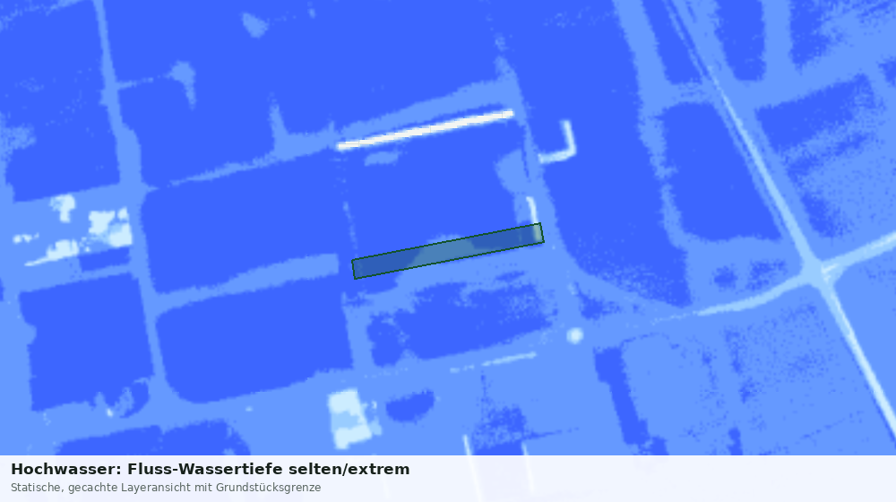 Statische Kartenansicht: Hochwasser: Fluss-Wassertiefe selten/extrem