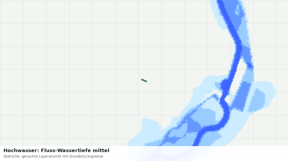 Statische Kartenansicht: Hochwasser: Fluss-Wassertiefe mittel