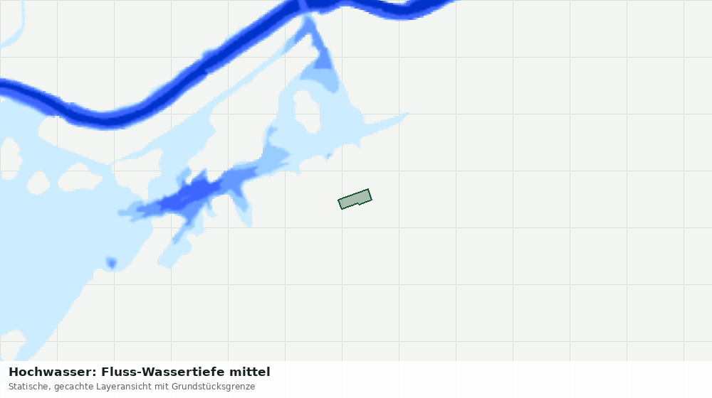 Statische Kartenansicht: Hochwasser: Fluss-Wassertiefe mittel