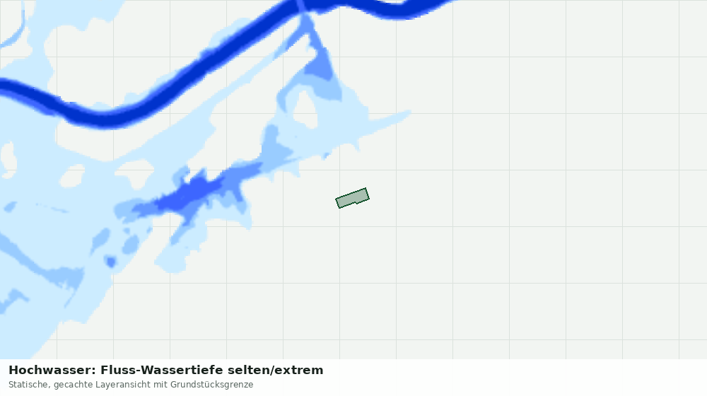 Statische Kartenansicht: Hochwasser: Fluss-Wassertiefe selten/extrem