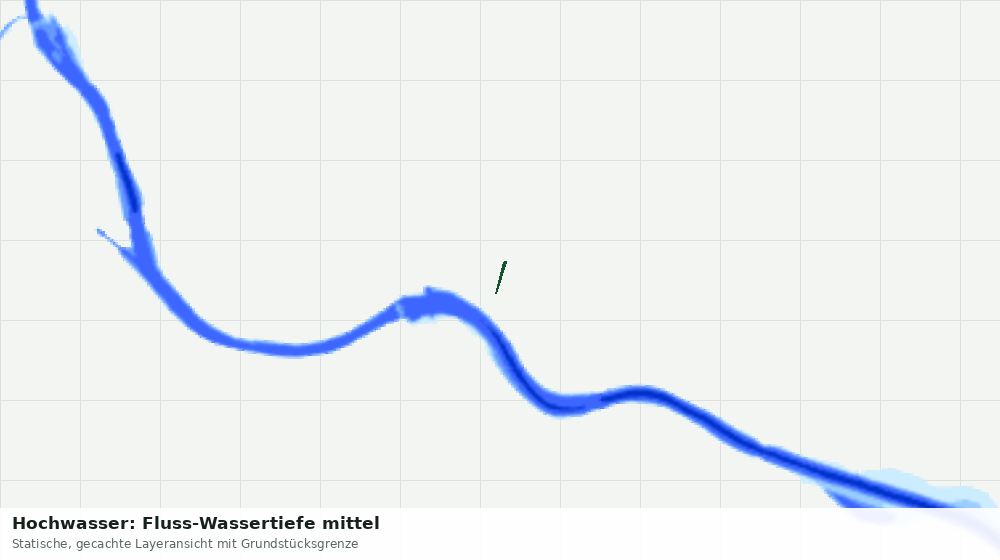 Statische Kartenansicht: Hochwasser: Fluss-Wassertiefe mittel