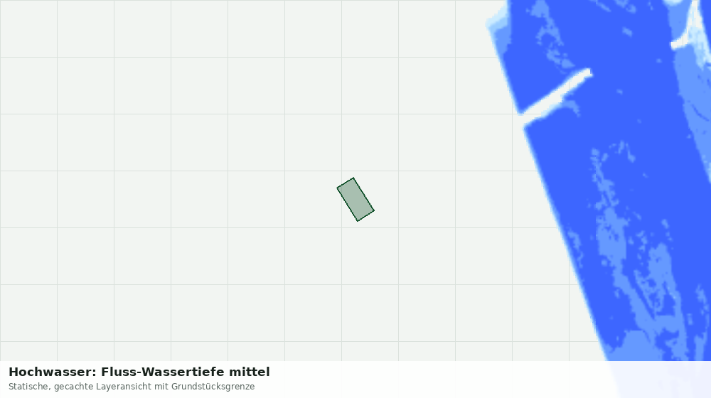 Statische Kartenansicht: Hochwasser: Fluss-Wassertiefe mittel