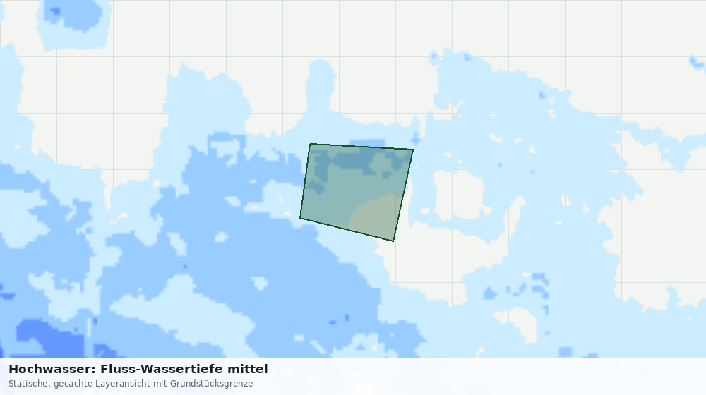 Statische Kartenansicht: Hochwasser: Fluss-Wassertiefe mittel