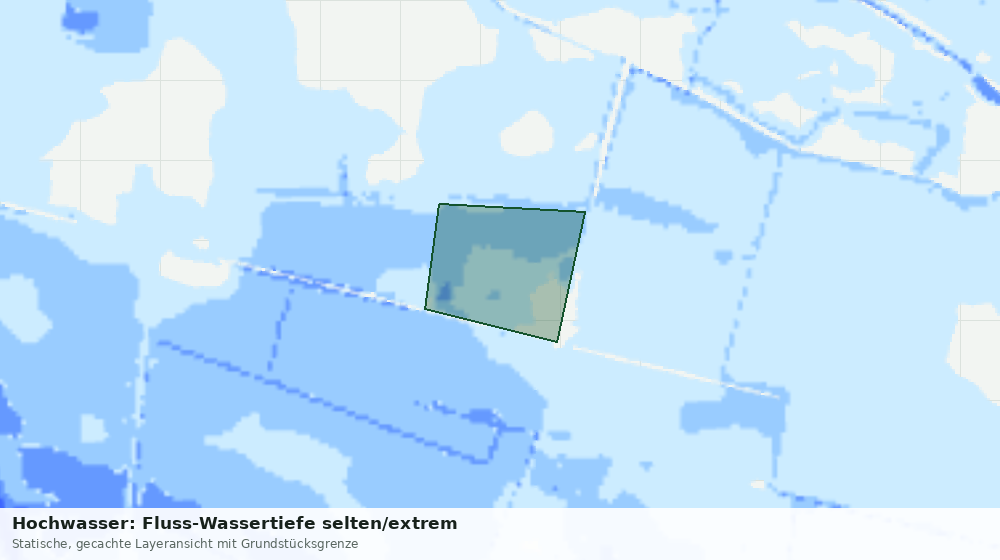 Statische Kartenansicht: Hochwasser: Fluss-Wassertiefe selten/extrem