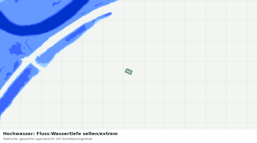 Statische Kartenansicht: Hochwasser: Fluss-Wassertiefe selten/extrem