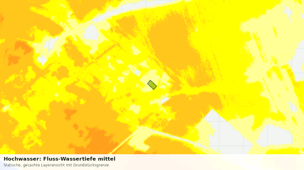 Statische Kartenansicht: Hochwasser: Fluss-Wassertiefe mittel