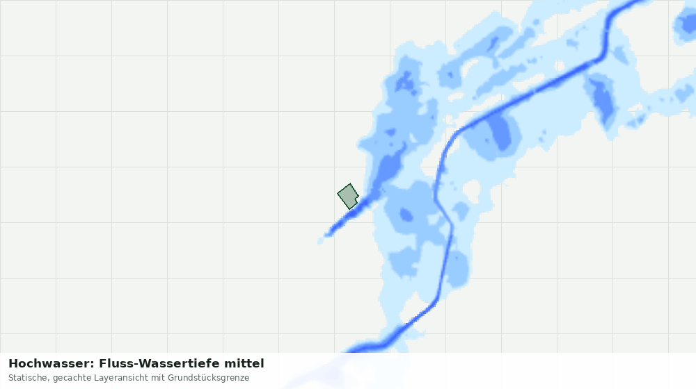 Statische Kartenansicht: Hochwasser: Fluss-Wassertiefe mittel