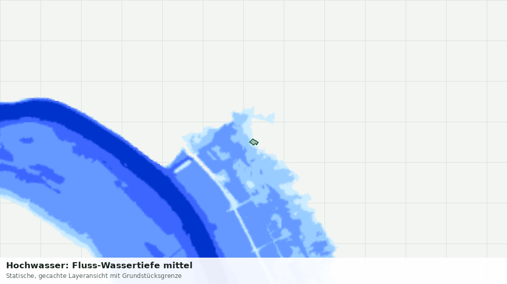 Statische Kartenansicht: Hochwasser: Fluss-Wassertiefe mittel