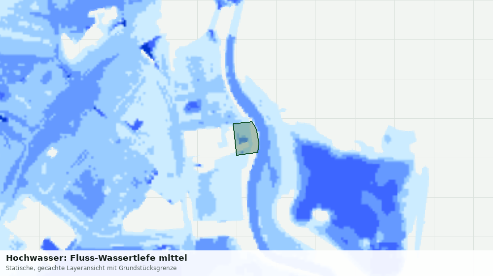Statische Kartenansicht: Hochwasser: Fluss-Wassertiefe mittel