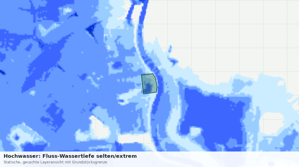 Statische Kartenansicht: Hochwasser: Fluss-Wassertiefe selten/extrem