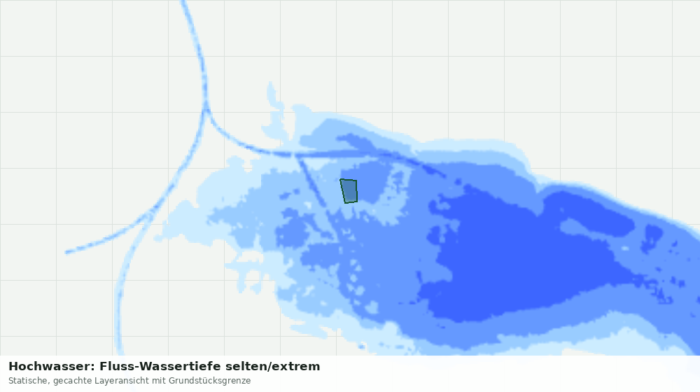 Statische Kartenansicht: Hochwasser: Fluss-Wassertiefe selten/extrem