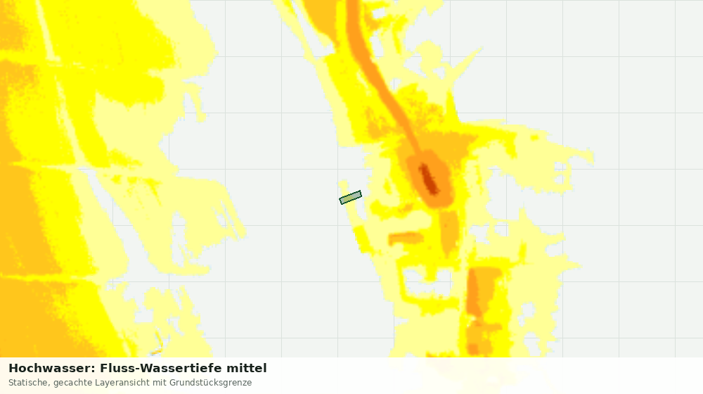 Statische Kartenansicht: Hochwasser: Fluss-Wassertiefe mittel