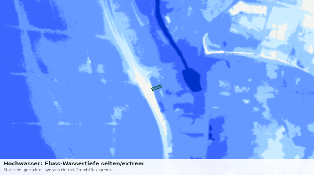 Statische Kartenansicht: Hochwasser: Fluss-Wassertiefe selten/extrem