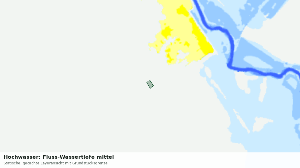 Statische Kartenansicht: Hochwasser: Fluss-Wassertiefe mittel