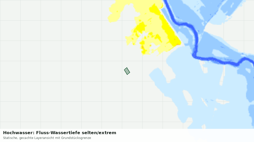 Statische Kartenansicht: Hochwasser: Fluss-Wassertiefe selten/extrem
