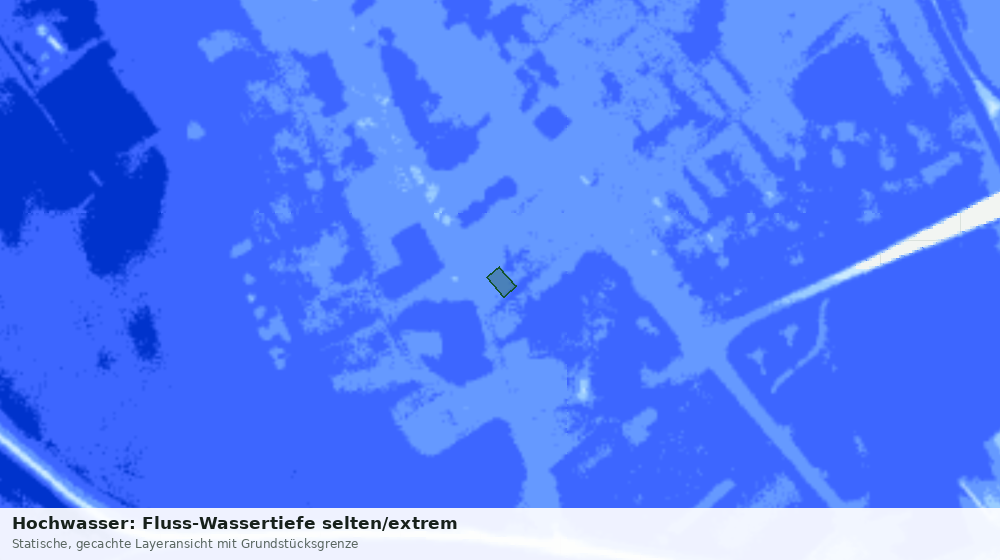 Statische Kartenansicht: Hochwasser: Fluss-Wassertiefe selten/extrem