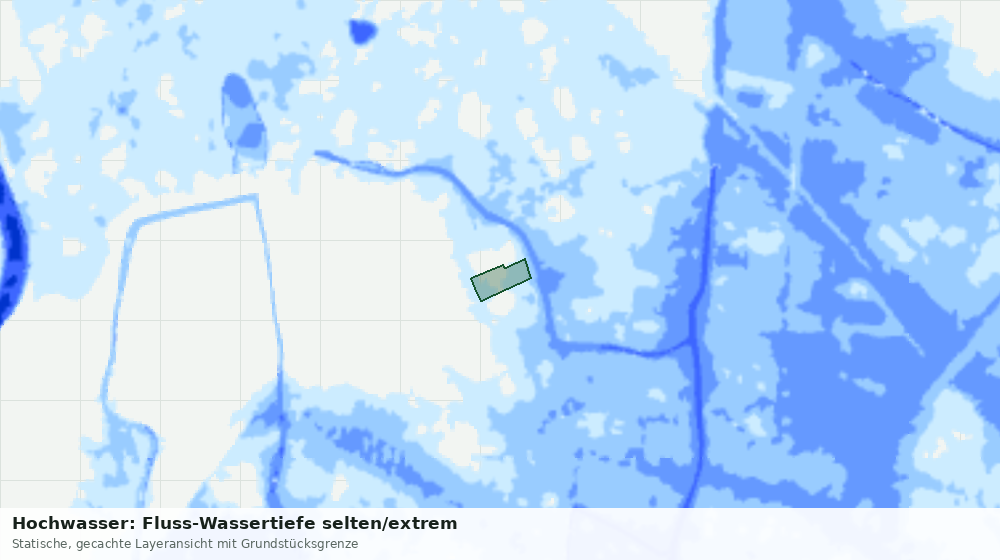 Statische Kartenansicht: Hochwasser: Fluss-Wassertiefe selten/extrem