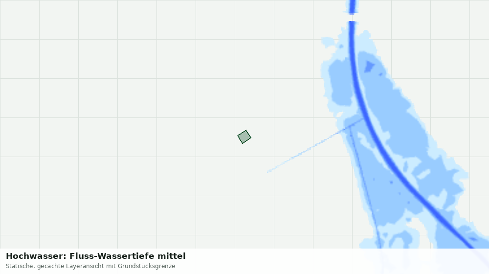 Statische Kartenansicht: Hochwasser: Fluss-Wassertiefe mittel