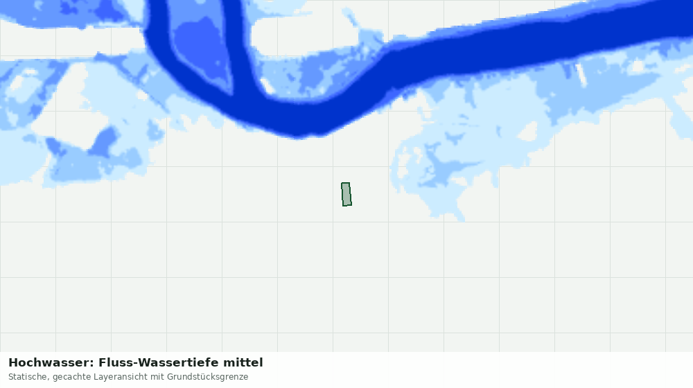 Statische Kartenansicht: Hochwasser: Fluss-Wassertiefe mittel