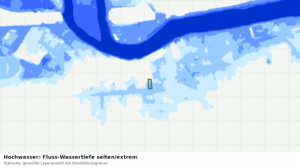 Statische Kartenansicht: Hochwasser: Fluss-Wassertiefe selten/extrem