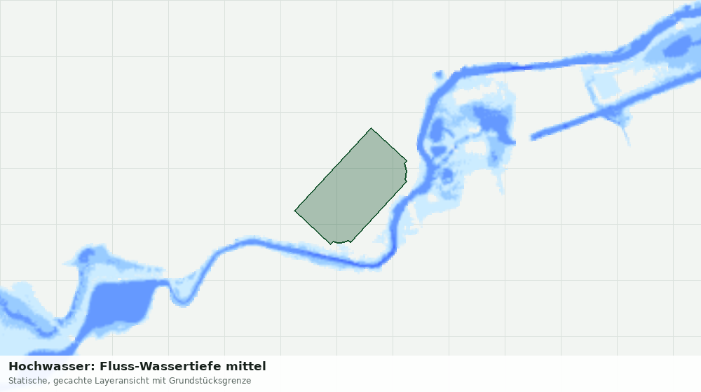 Statische Kartenansicht: Hochwasser: Fluss-Wassertiefe mittel