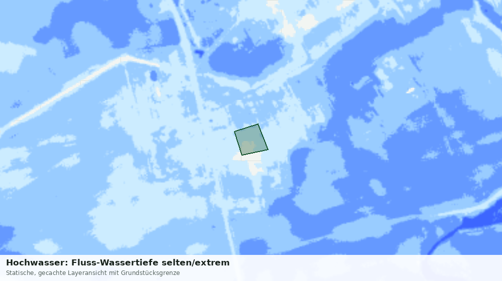 Statische Kartenansicht: Hochwasser: Fluss-Wassertiefe selten/extrem