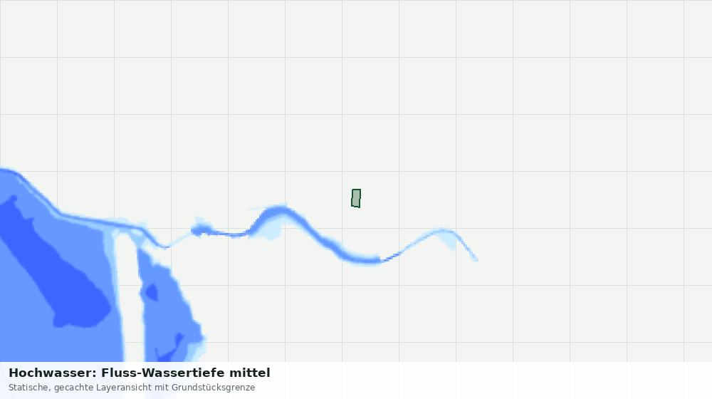 Statische Kartenansicht: Hochwasser: Fluss-Wassertiefe mittel
