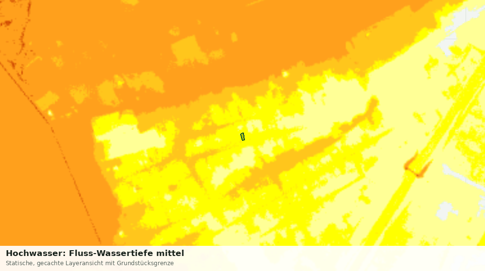 Statische Kartenansicht: Hochwasser: Fluss-Wassertiefe mittel