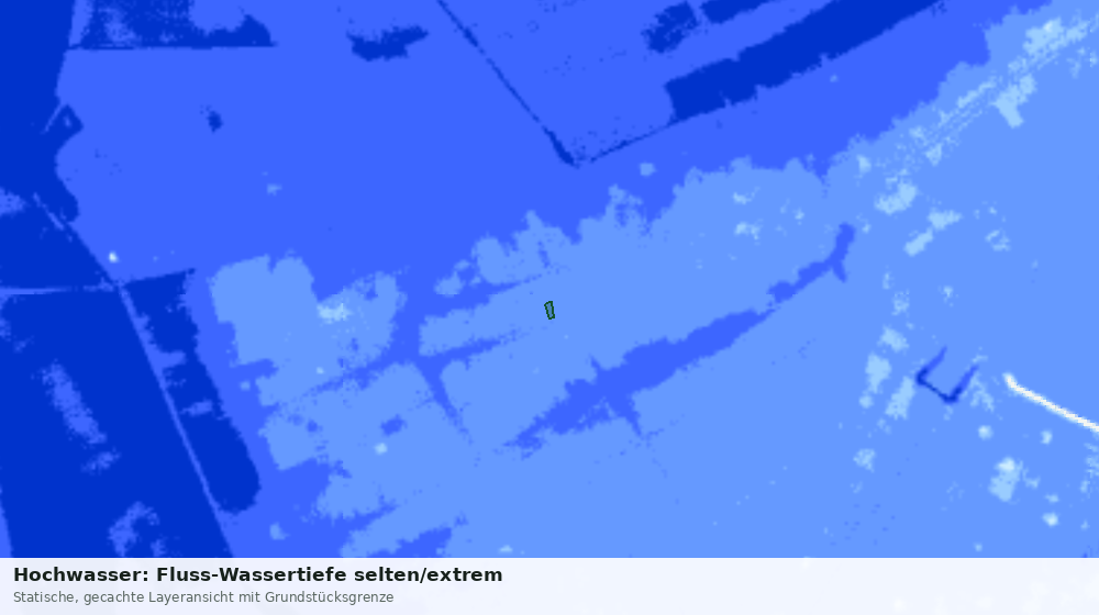 Statische Kartenansicht: Hochwasser: Fluss-Wassertiefe selten/extrem