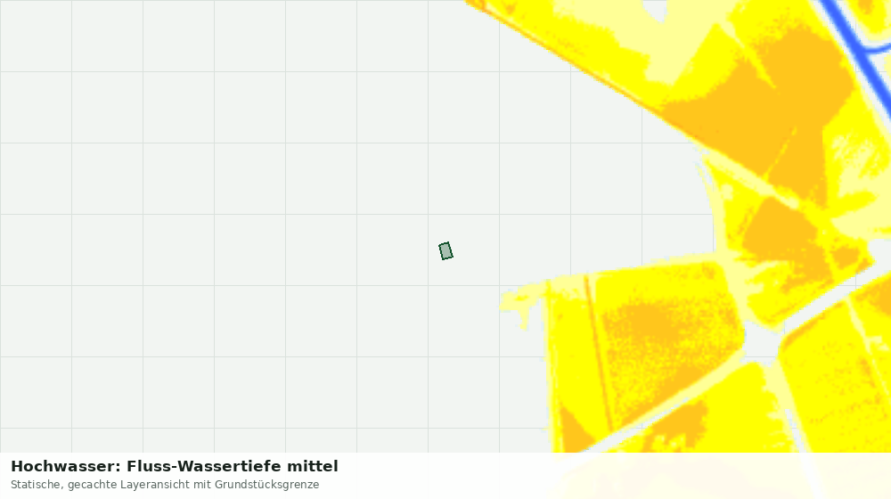 Statische Kartenansicht: Hochwasser: Fluss-Wassertiefe mittel