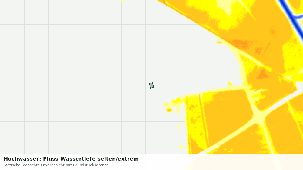 Statische Kartenansicht: Hochwasser: Fluss-Wassertiefe selten/extrem