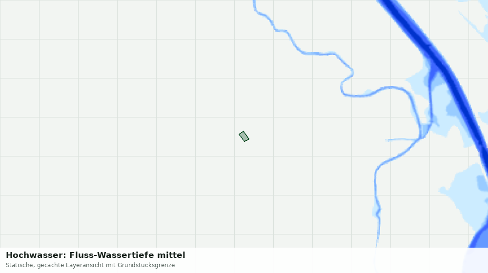 Statische Kartenansicht: Hochwasser: Fluss-Wassertiefe mittel